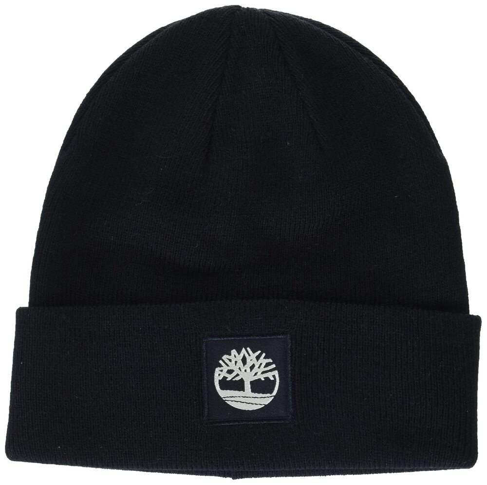 6886 Cuffed Beanie with Tonal Patch, Black, One Size